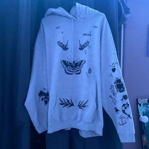Barely worn Harry styles tattoo hoodie